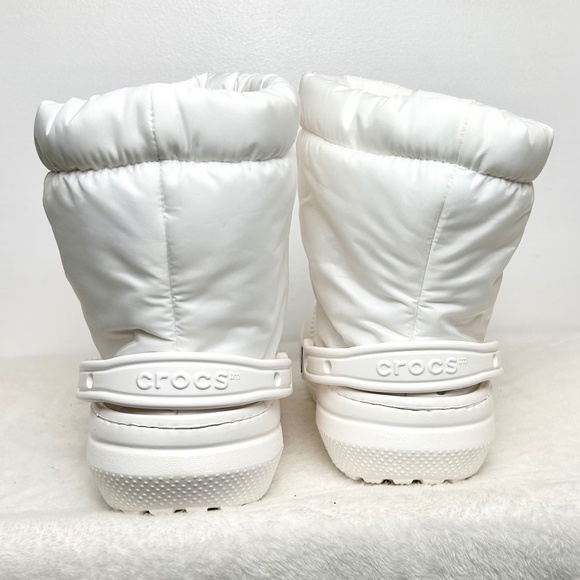 WHITE CROCS UNISEX NEO PUFF SNOW WINTER RAIN BOOTS MENS SZ 10 / WOMENS 12 - Picture 4 of 8